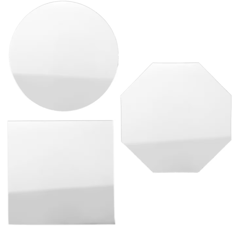 Set of 3, Luminessence Glass Mirror Candleholders, 4.5x4.5-in.